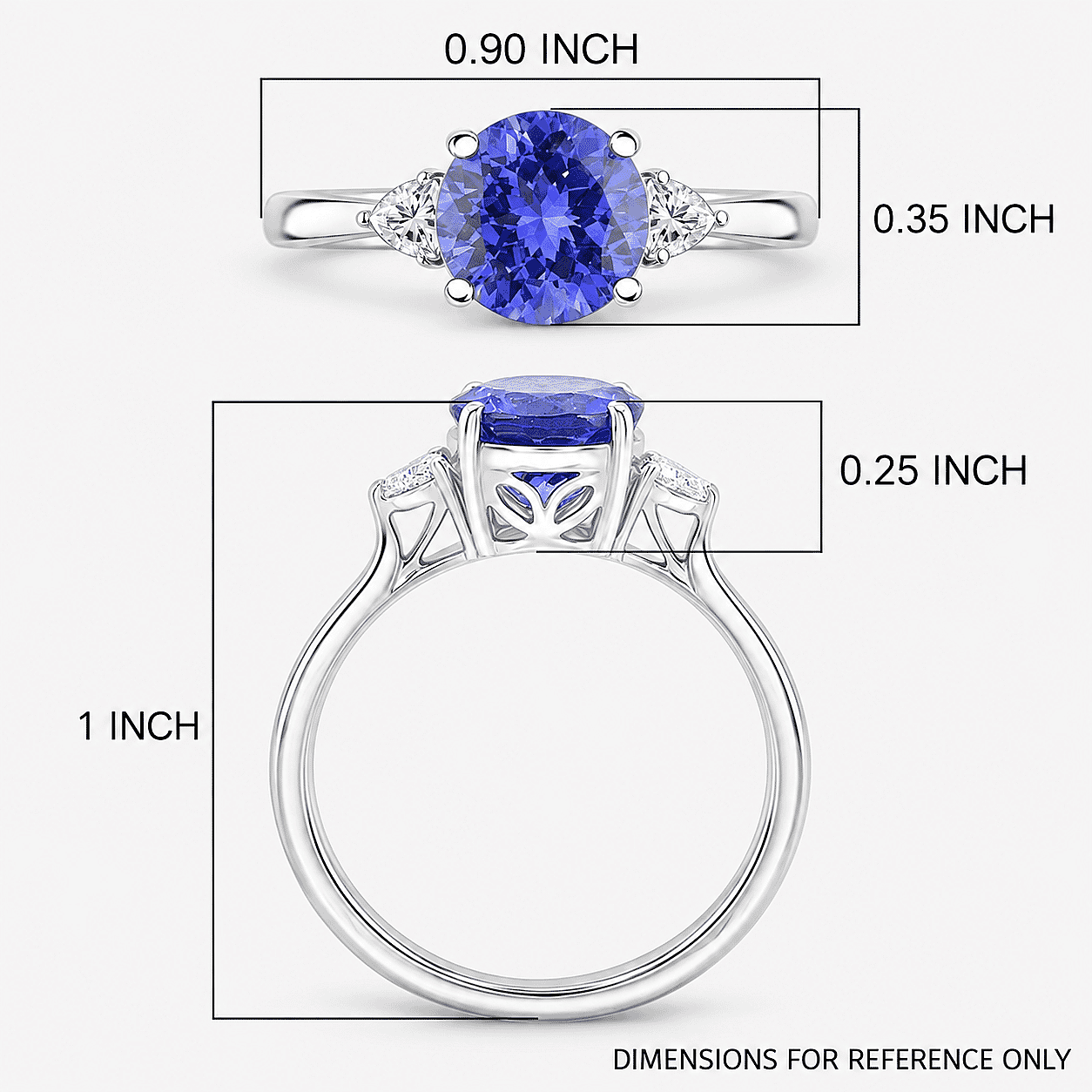 Certified & Appraised Rhapsody AAAA Tanzanite and E-F VS Diamond 2.30 ctw Ring in 950 Platinum (Size 7.0) 4.29 Grams