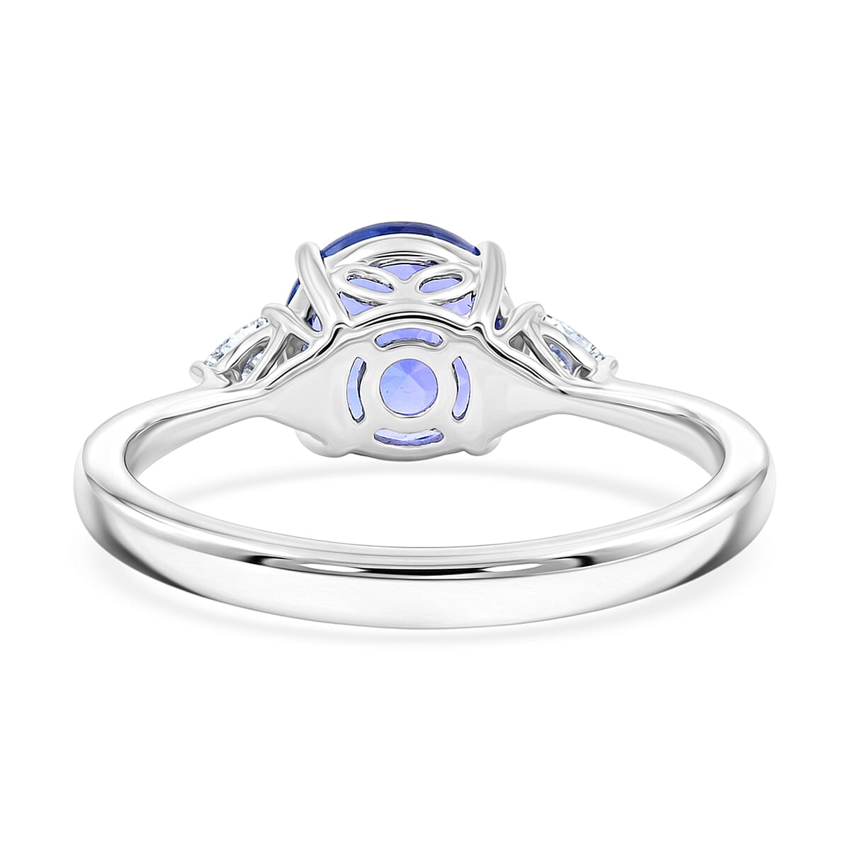 Certified & Appraised Rhapsody AAAA Tanzanite and E-F VS Diamond 2.30 ctw Ring in 950 Platinum (Size 10.0) 4.29 Grams image number 4