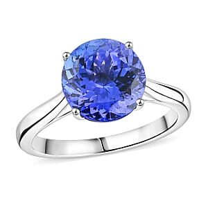 Certified & Appraised Rhapsody AAAA Tanzanite and Diamond E-F VS 4.35 ctw Ring in 950 Platinum (Size 6.0) 5.35 Grams