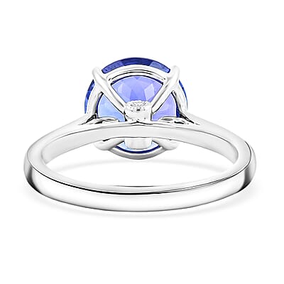 Certified & Appraised Rhapsody AAAA Tanzanite and Diamond E-F VS 4.35 ctw Ring in 950 Platinum (Size 6.0) 5.35 Grams