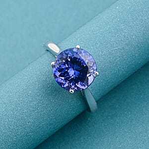Certified & Appraised Rhapsody AAAA Tanzanite and Diamond E-F VS 4.35 ctw Ring in 950 Platinum (Size 7.0) 5.35 Grams