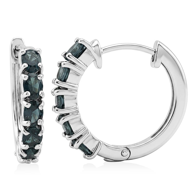 D'Joy Narsipatnam Alexandrite 2.00 ctw Earrings in Rhodium Over Sterling Silver