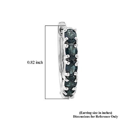 D'Joy Narsipatnam Alexandrite 2.00 ctw Earrings in Rhodium Over Sterling Silver
