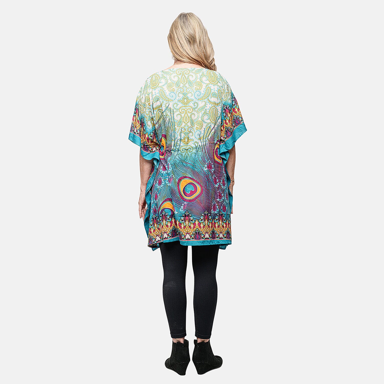 Neelam Fashions Teal Caftan Tunic- One Size Fits Most