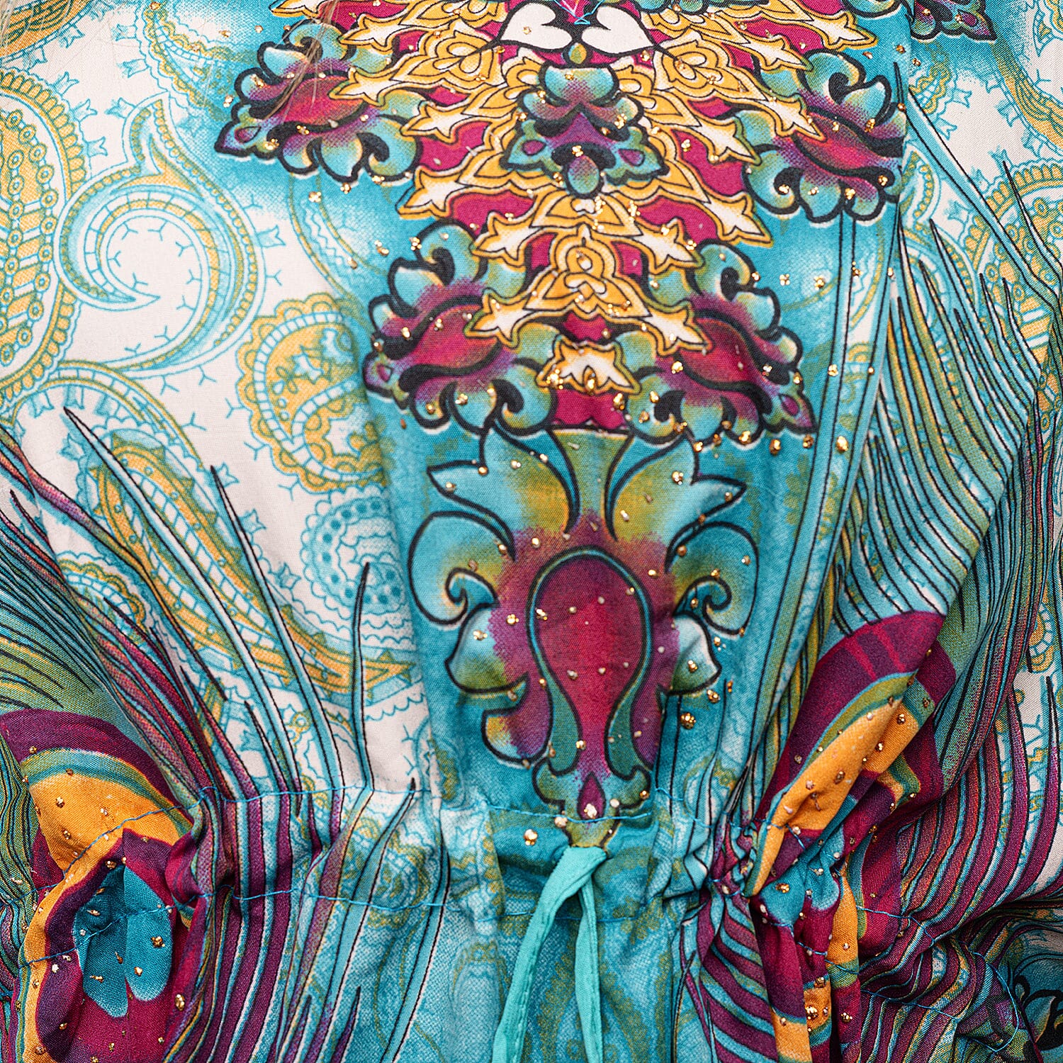 Neelam Fashions Teal Caftan Tunic- One Size Fits Most