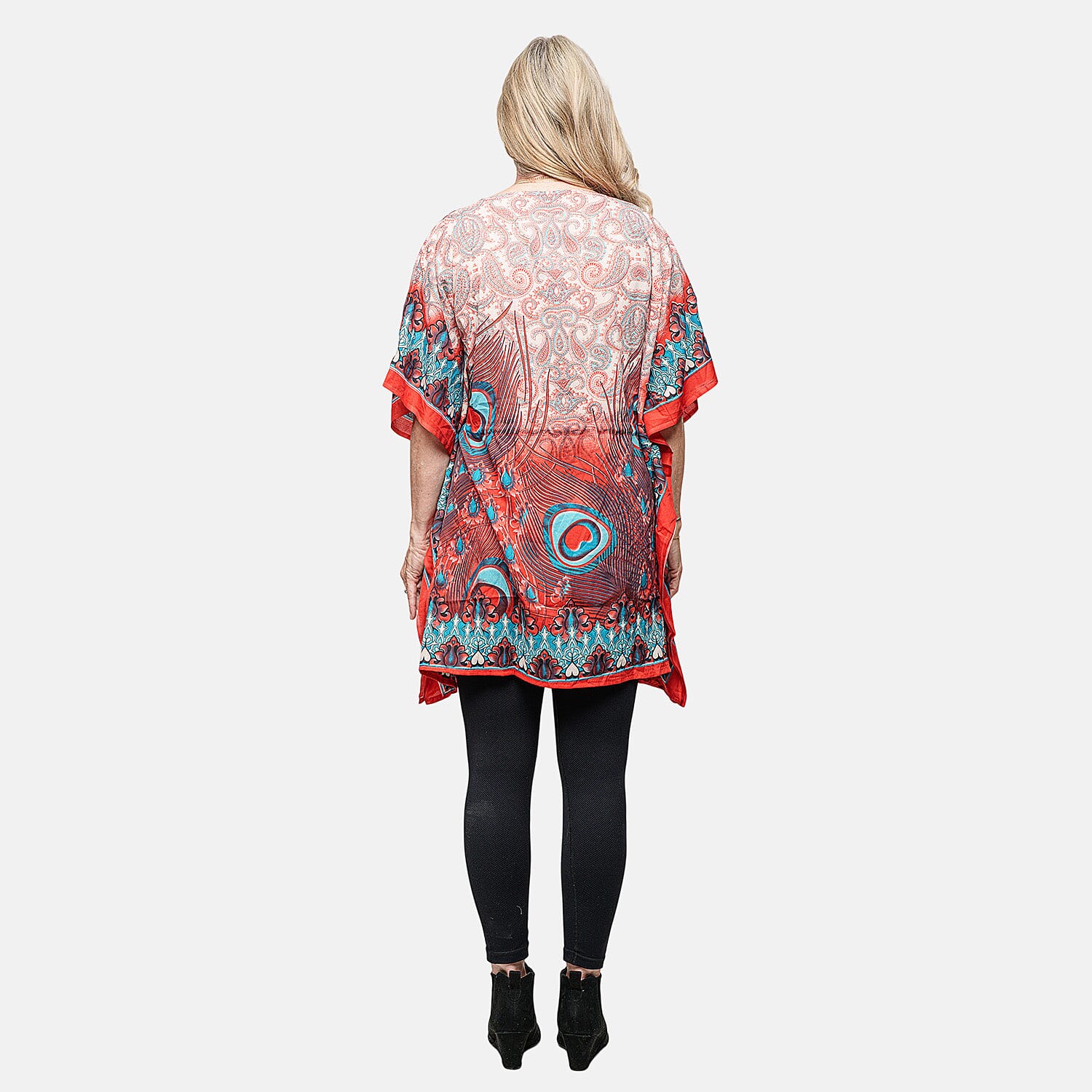 Neelam Fashions Red Caftan Tunic- One Size Fits Most