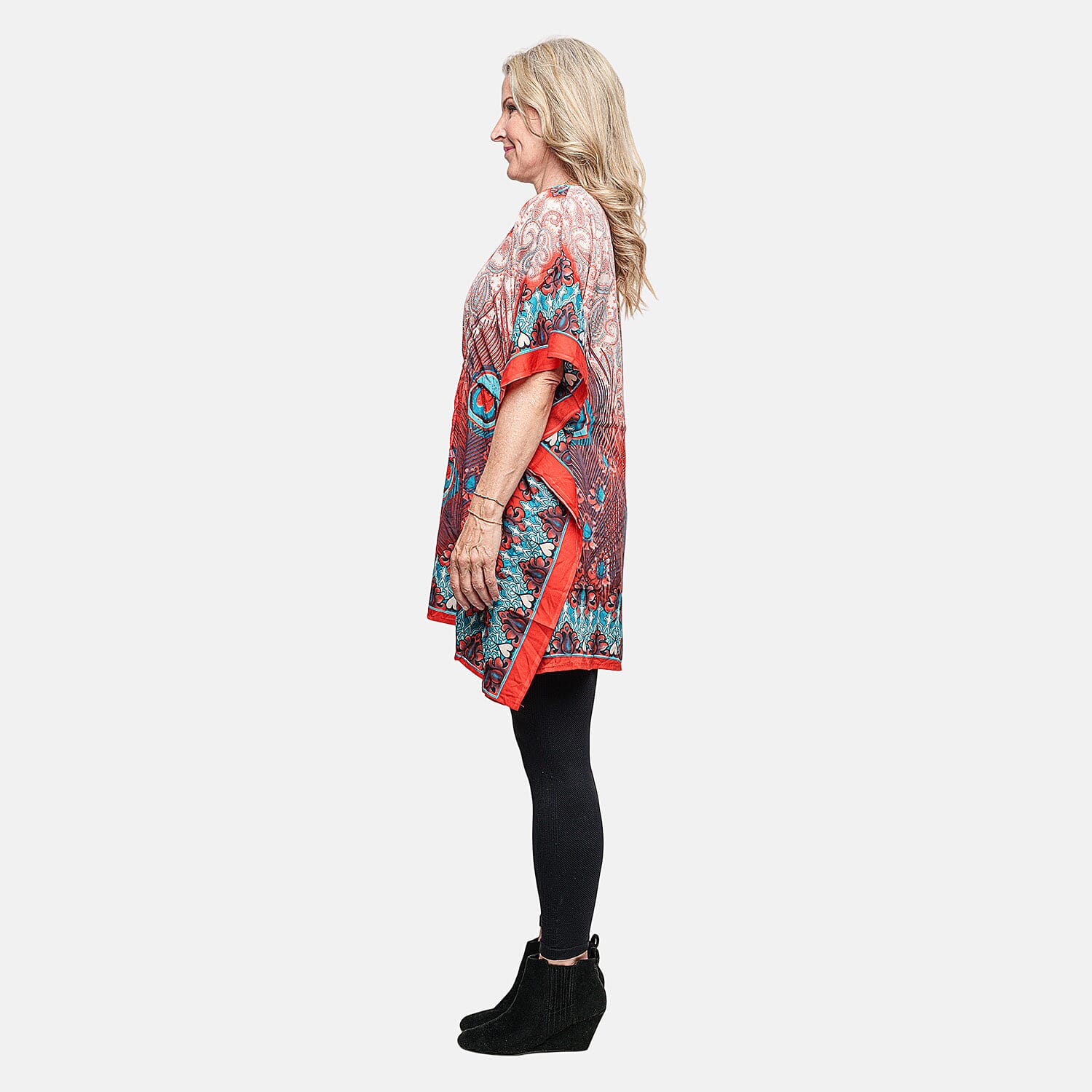 Neelam Fashions Red Caftan Tunic- One Size Fits Most