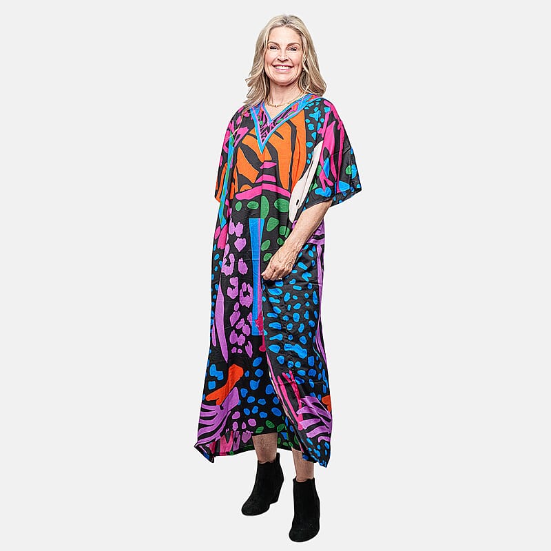 Neelam Fashions Mix Animal Caftan- One Size Fits Most
