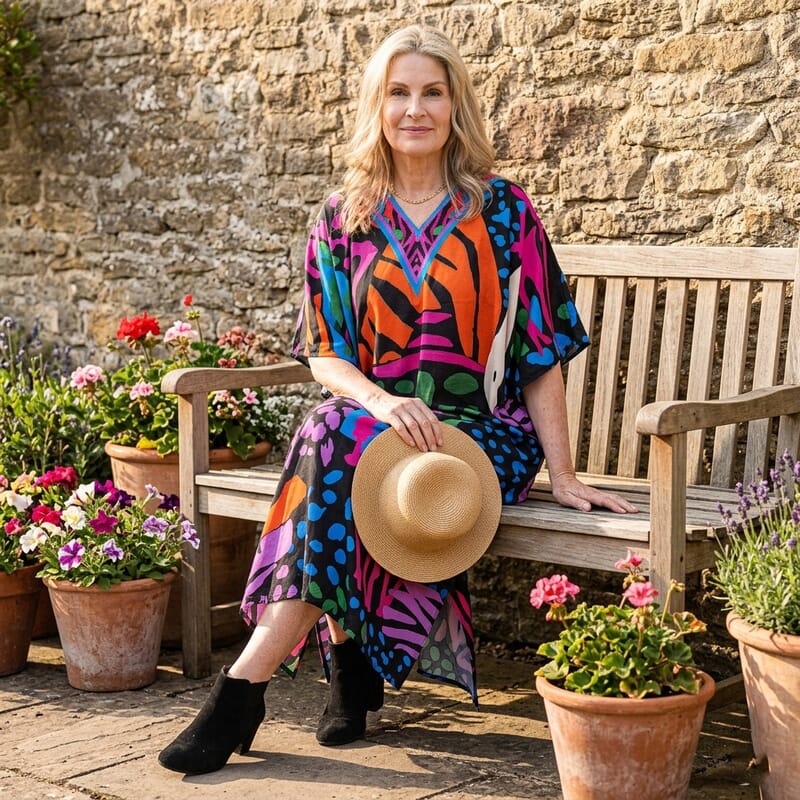 Neelam Fashions Mix Animal Caftan- One Size Fits Most