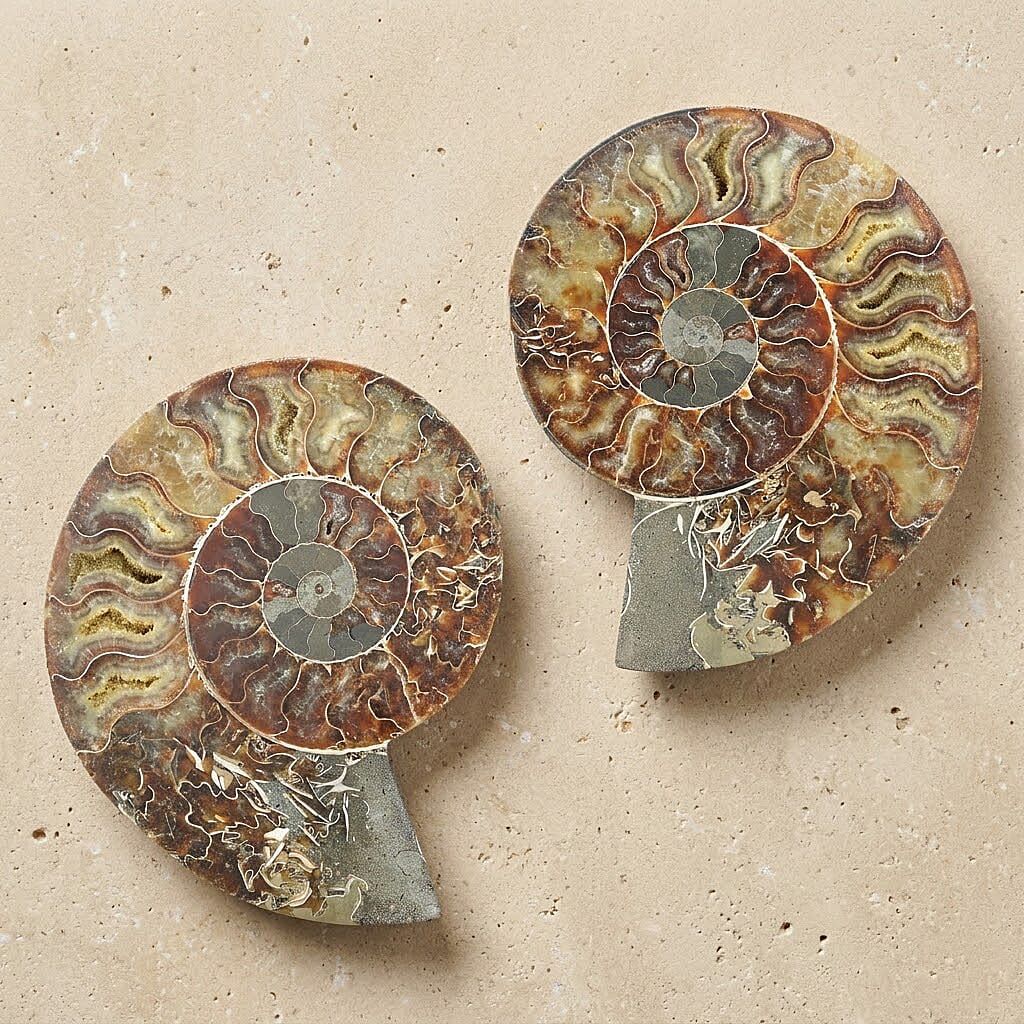 Ammonite Pair 9 Inch To 10 Inch