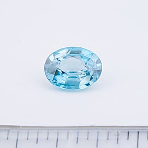 AAAA Cambodian Blue Zircon (Ovl 9.5x7.5 mm) 3.00 ctw