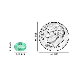 AAAA Kagem Zambian Emerald (Ovl 8x6 mm) 1.00 ctw