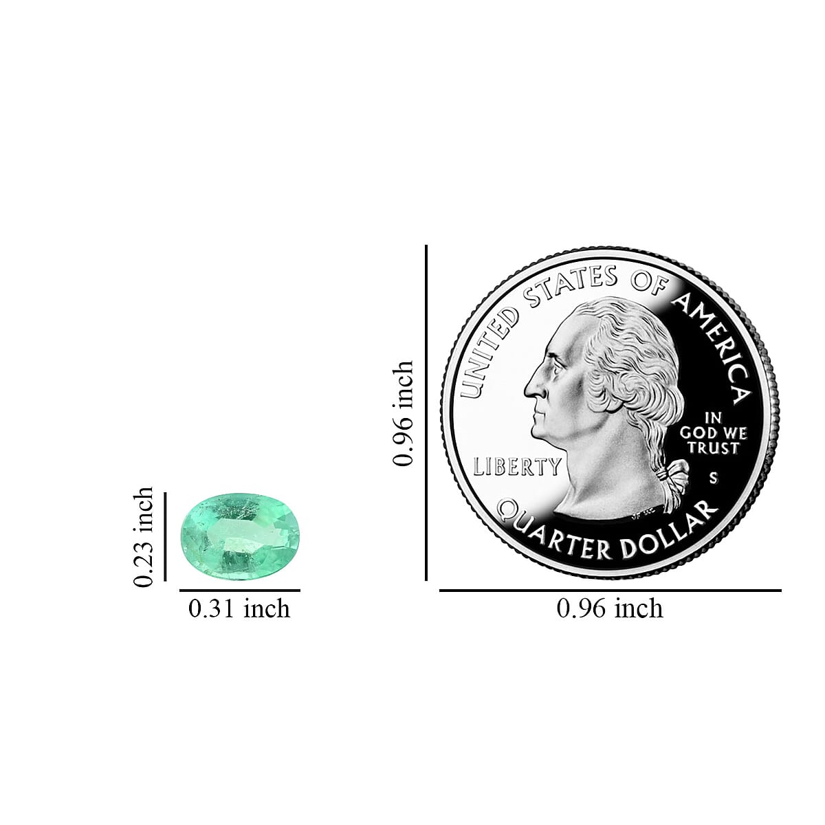 AAAA Kagem Zambian Emerald (Ovl 8x6 mm) 1.00 ctw image number 3
