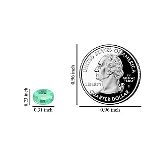 AAAA Kagem Zambian Emerald (Ovl 8x6 mm) 1.00 ctw