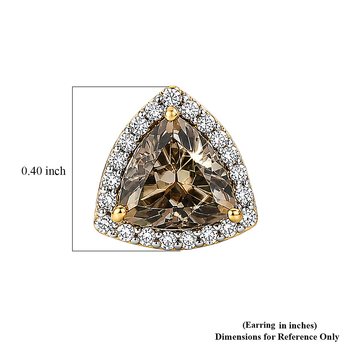 Certified and Appraised D'Joy Premium Turkizite and Moissanite 2.10 ctw Earrings in 18K Vermeil Yellow Gold Over Sterling Silver