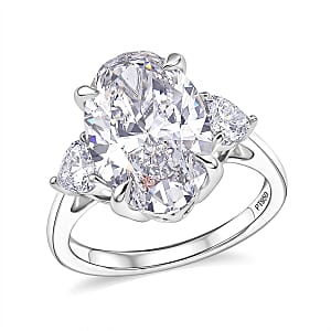 IGI Certified Luxuriant Lab Grown Diamond G-H VS 5.50 ctw Trinity Ring in 950 Platinum (Size  10.0) 6 Grams