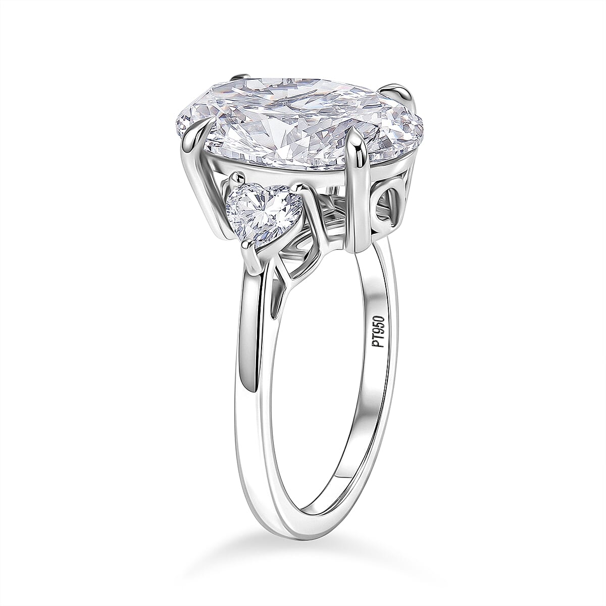 IGI Certified Luxuriant Lab Grown Diamond G VS 5.60 ctw Ring in 950 Platinum 5.20 Grams image number 3