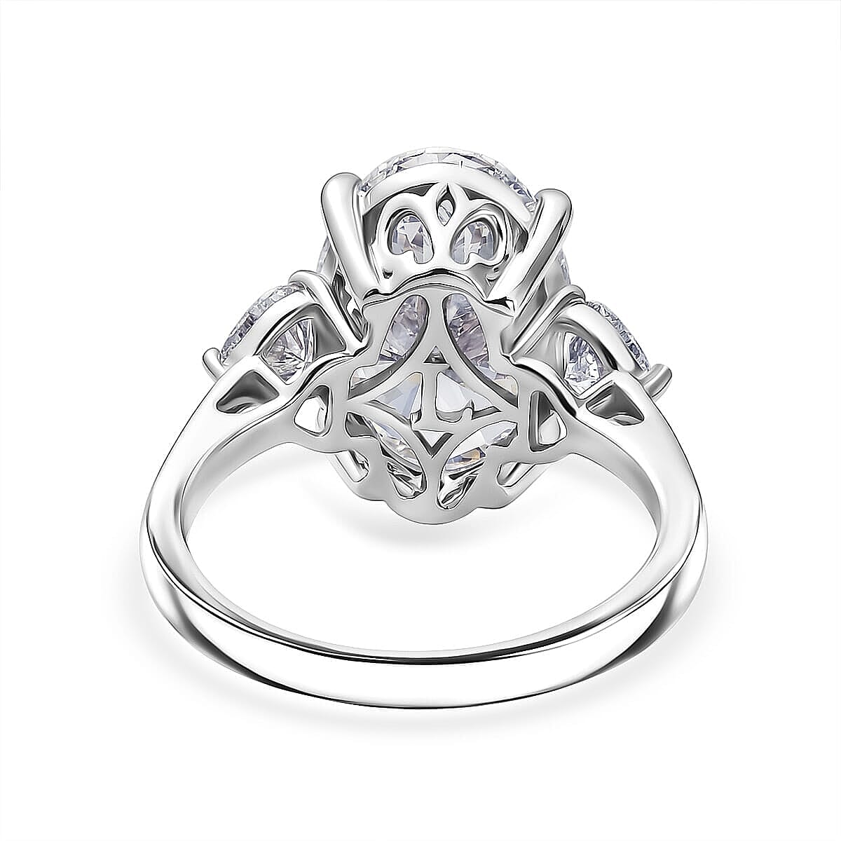 IGI Certified Luxuriant Lab Grown Diamond G-H VS 5.50 ctw Trinity Ring in 950 Platinum (Size  10.5) 6 Grams image number 4