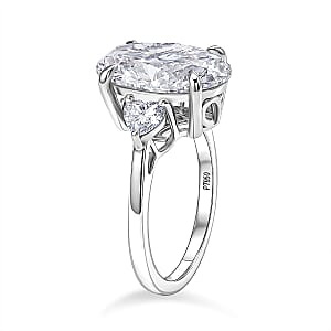 IGI Certified Luxuriant Lab Grown Diamond G-H VS 5.50 ctw Trinity Ring in 950 Platinum (Size  11.0) 6 Grams