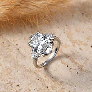 IGI Certified Luxuriant Lab Grown Diamond G-H VS 5.50 ctw Trinity Ring in 950 Platinum (Size  9.5)  6 Grams