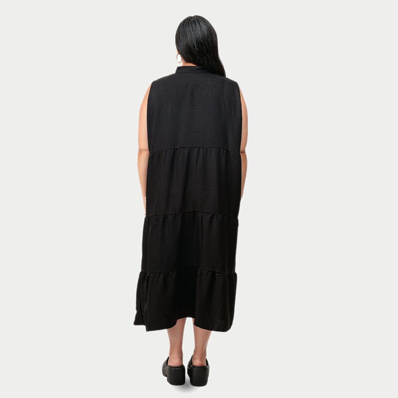 La Marey Black Flowy Maxi Dress - One Size Missy
