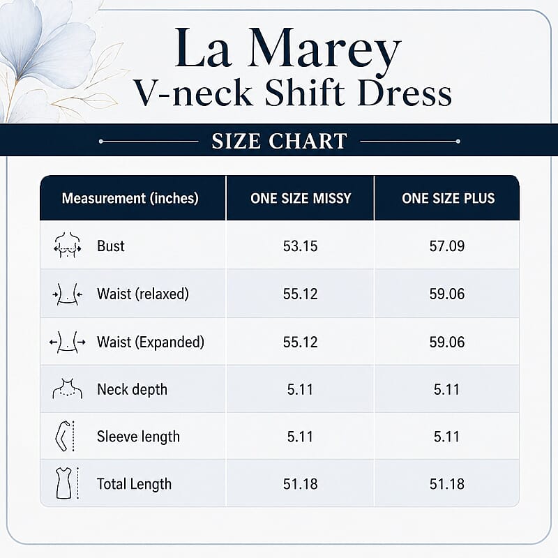La Marey Black and Blue V-neck Shift Dress - One Size Missy