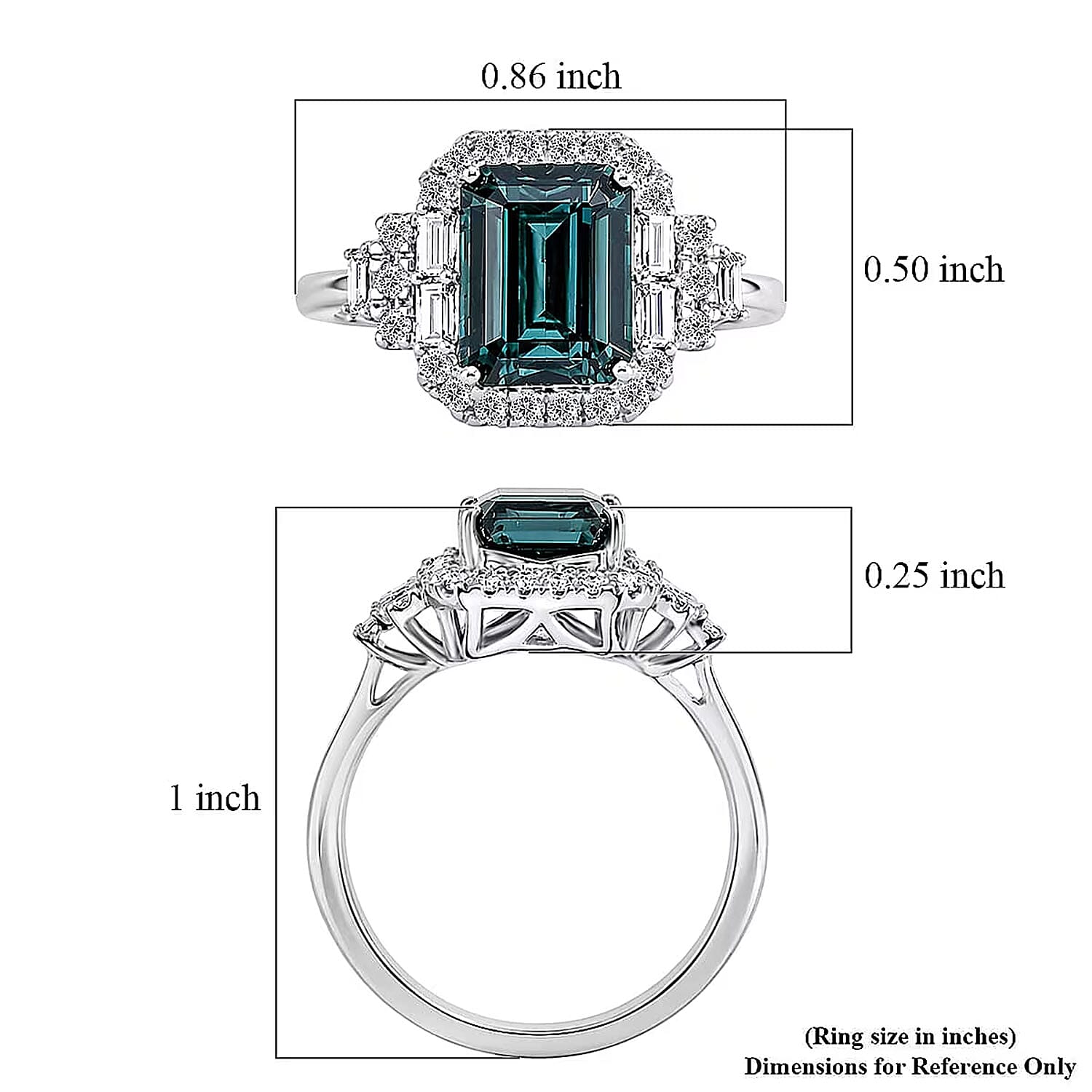 Certified & Appraised Rhapsody AAAA Monte Belo Indicolite and Diamond E-F VS 3.00 ctw Ring in 950 Platinum (Size 8.0) 5.51 Grams