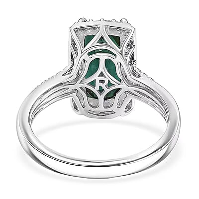 Certified & Appraised Rhapsody AAAA Monte Belo Indicolite and Diamond E-F VS 4.00 ctw Ring in 950 Platinum (Size 6.0) 6.90 Grams
