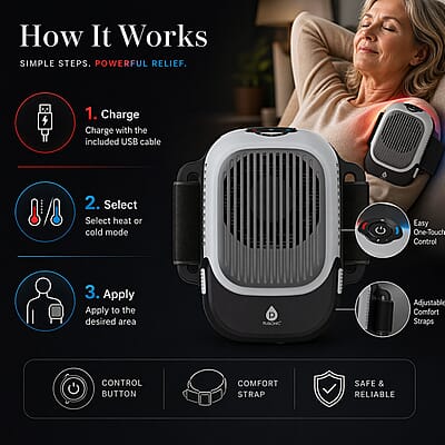 Pursonic Hot Cold Pain Therapy Device - Gray
