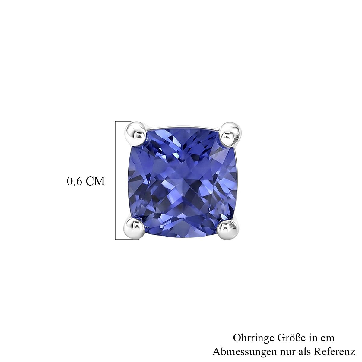 D'Joy Premium Tanzanite 1.80 ctw Earrings in Rhodium Over Sterling Silver image number 4
