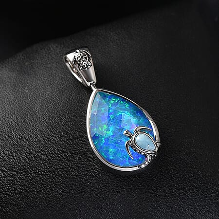 Opal Blue Doublet Quartz - Product card gallery slide 2 (10202391576889)