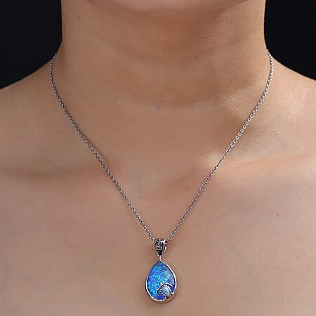 Opal Blue Doublet Quartz - Product card gallery slide 3 (10202391576889)