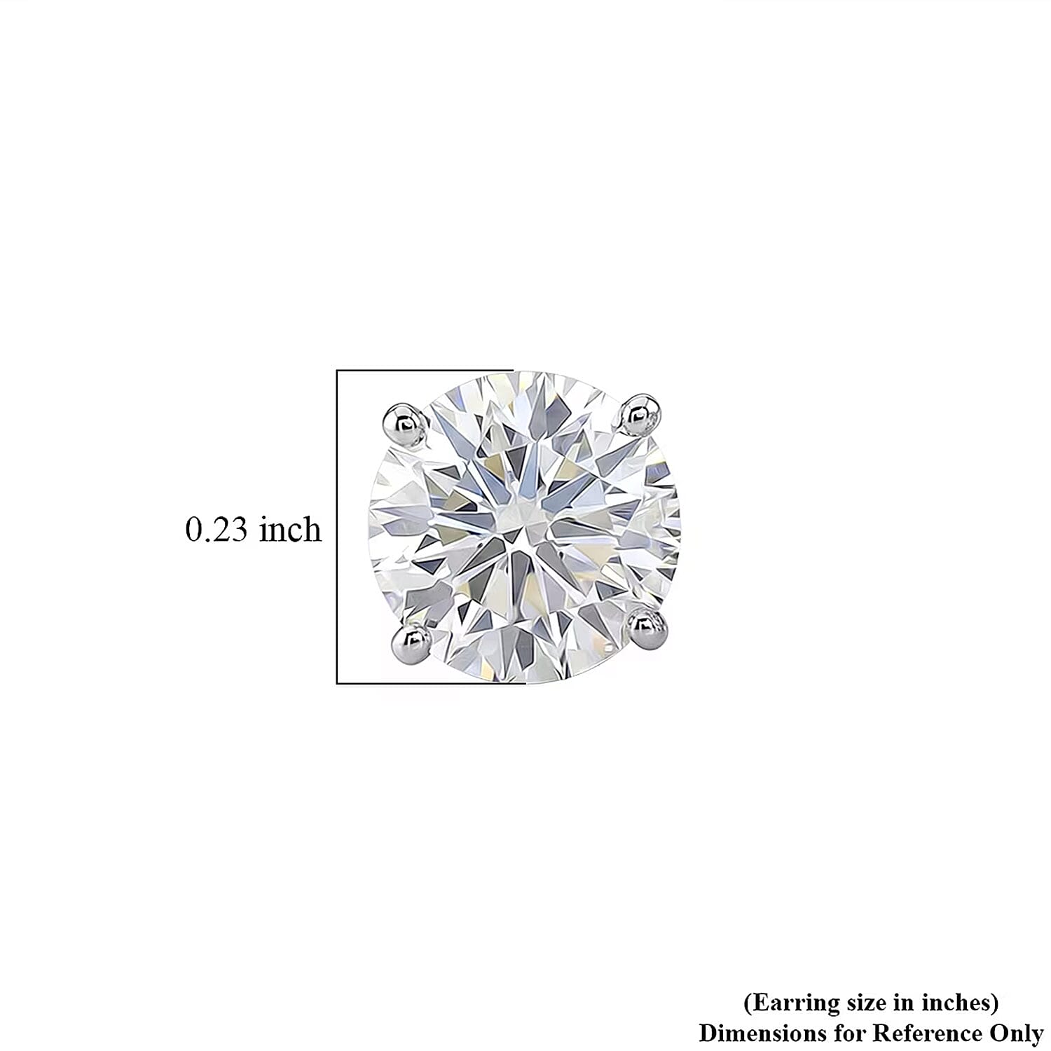 Moissanite 1.90 ctw Stud Earrings in 10K White Gold