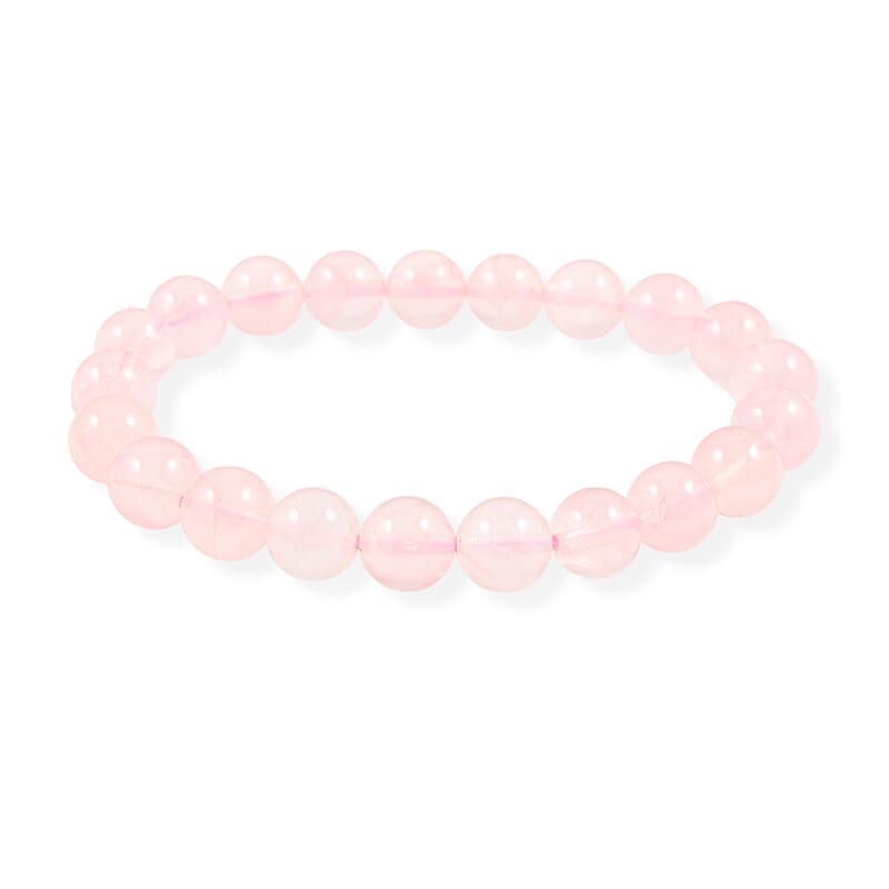 Galilea Rose Quartz Beaded Stretch Bracelet (6.5-7.0In) 116.00 ctw