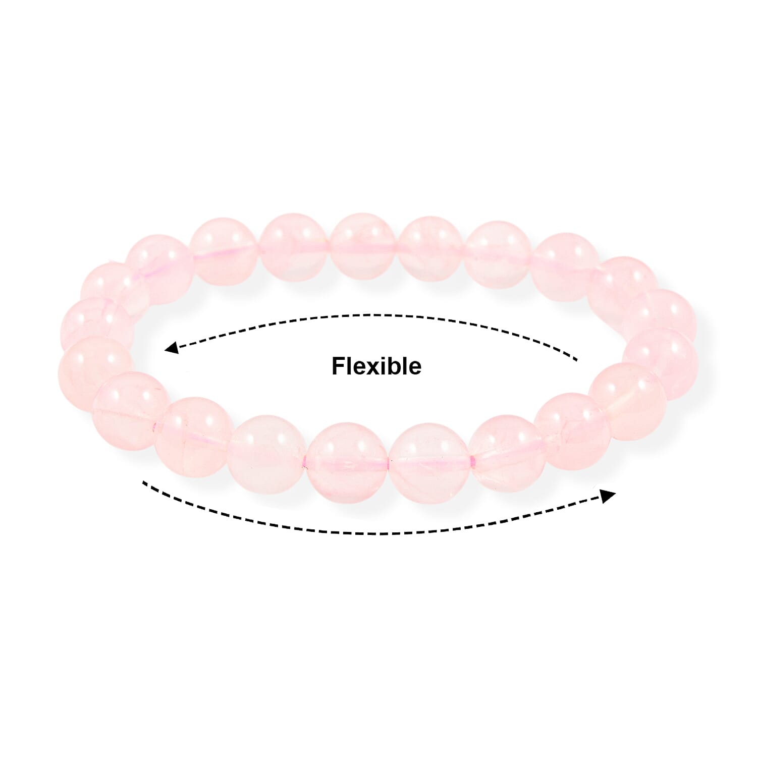 Galilea Rose Quartz Beaded Stretch Bracelet (6.5-7.0In) 116.00 ctw