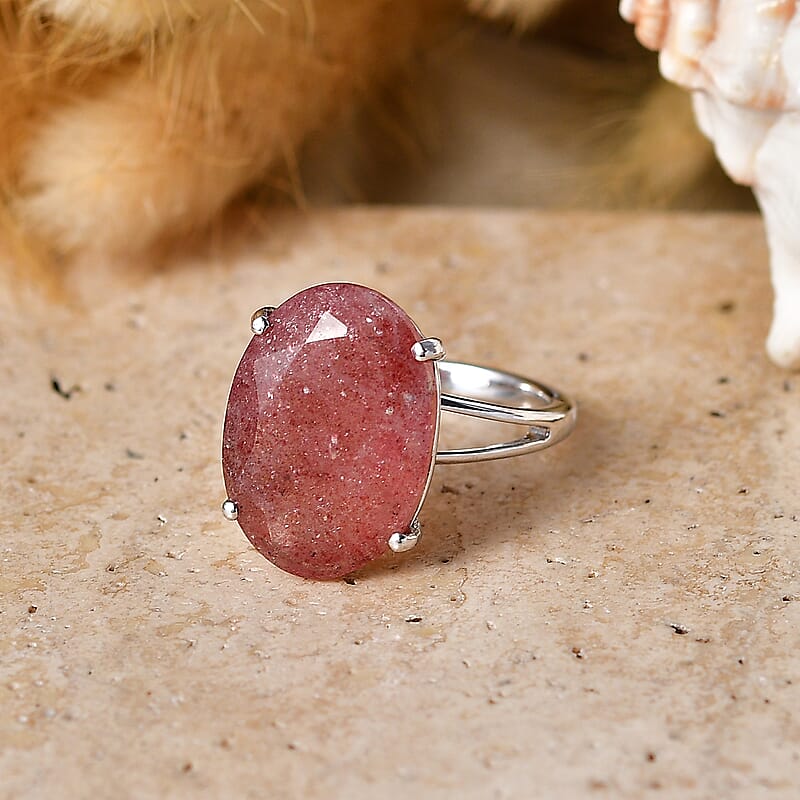 D'Joy Premium Tanzanian Natronite 10.25 ctw Ring in Rhodium Over Sterling Silver (Size 6.5)