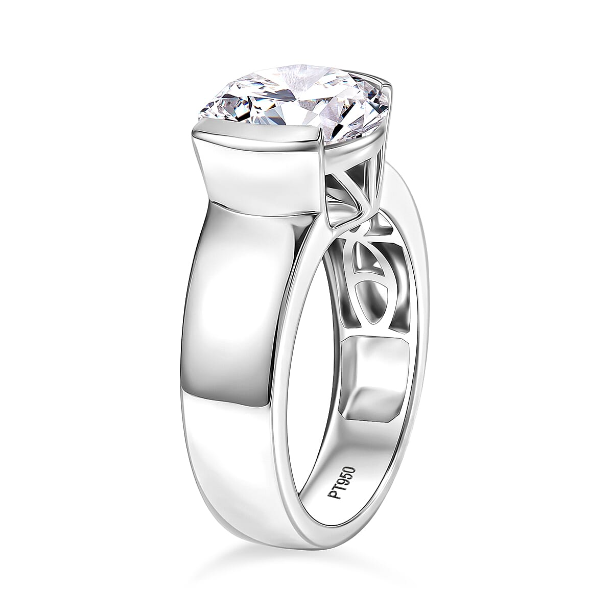 IGI Certified Luxuriant Lab Grown Diamond G VS 5.00 ctw Classic Shine Ring in 950 Platinum (Size 6.0) 11.90 Grams image number 3