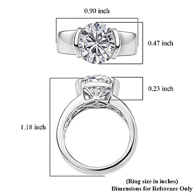 IGI Certified Luxuriant Lab Grown Diamond G VS 5.00 ctw Classic Shine Ring in 950 Platinum (Size 6.0) 11.90 Grams