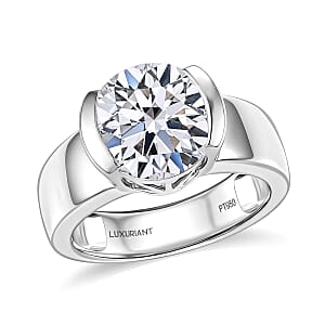 IGI Certified Luxuriant Lab Grown Diamond G VS 5.00 ctw Classic Shine Ring in 950 Platinum (Size 7.0) 11.90 Grams