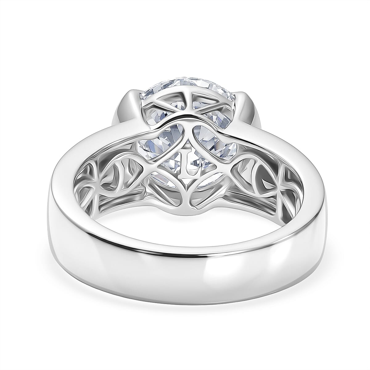 IGI Certified Luxuriant Lab Grown Diamond G VS 5.00 ctw Classic Shine Ring in 950 Platinum (Size 7.0) 11.90 Grams image number 4