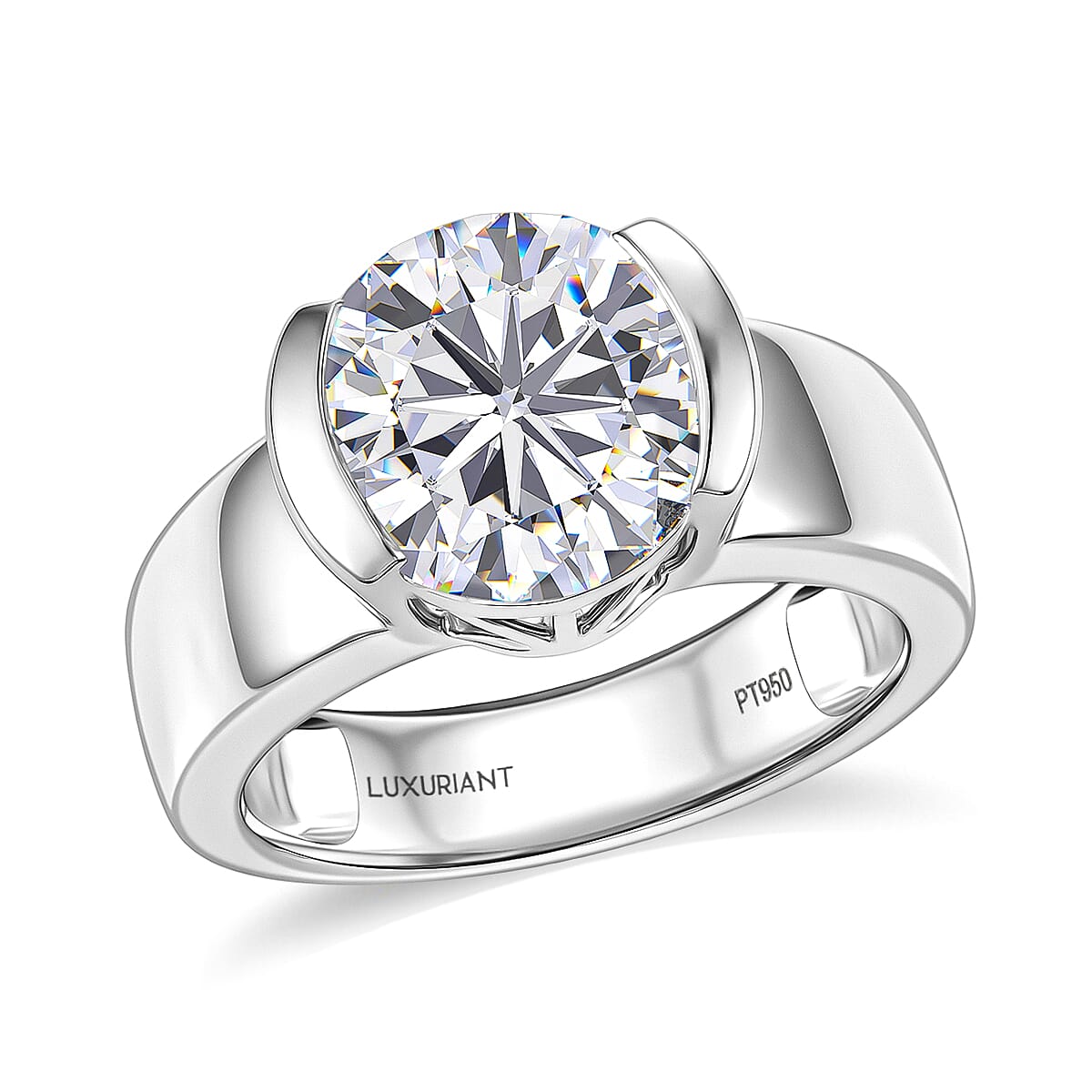 IGI Certification Luxuriant Lab Grown Diamond G VS 5.00 ctw Ring in 950 Platinum 11.90 Grams