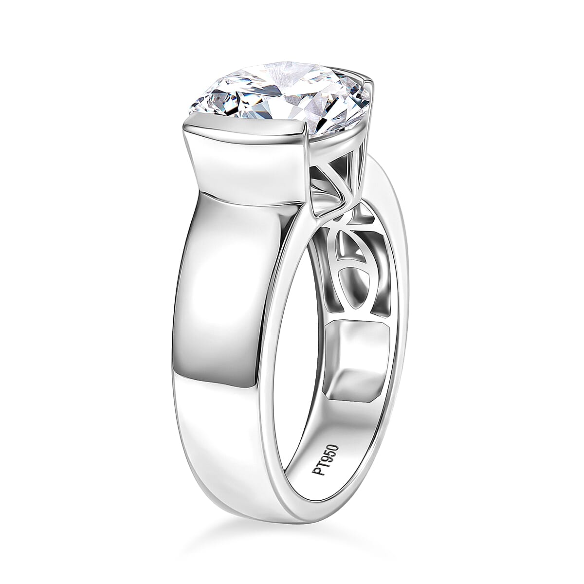 IGI Certified Luxuriant Lab Grown Diamond G VS 5.00 ctw Classic Shine Ring in 950 Platinum (Size 9.0) 11.90 Grams image number 3