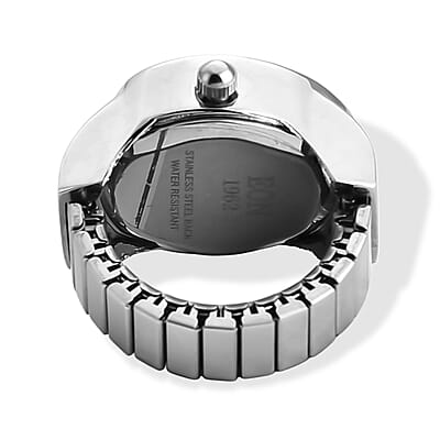 EON 1962 SL68 Quartz Movement Ring Watch in Silvertone