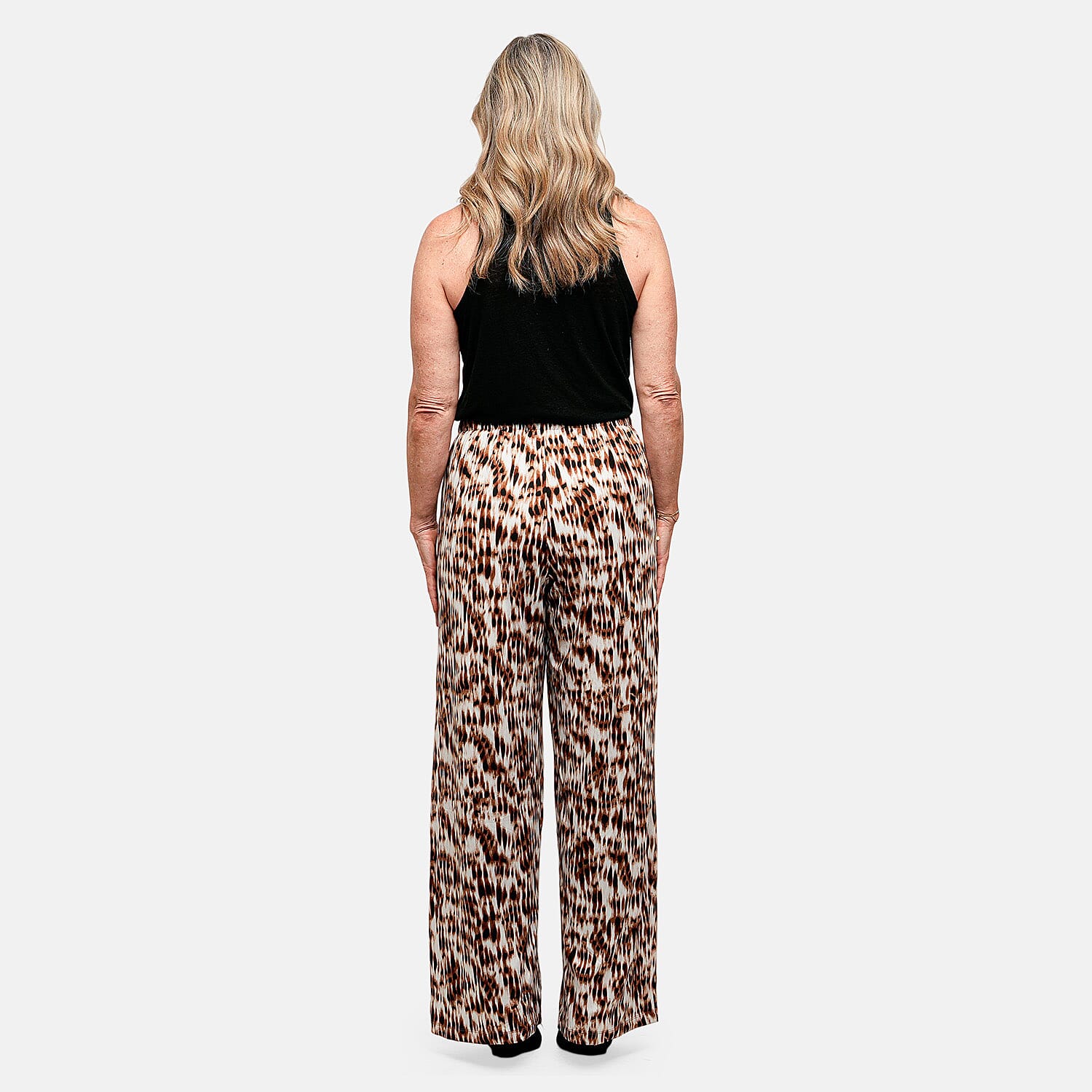 Joi De Vivre Animal print 30 Pants with Pleats and Pockets -L