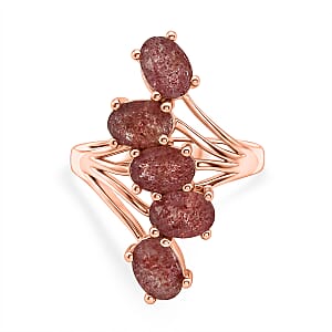 EverTrue Bronzella Collection Premium Tanzanian Natronite 3.65 ctw Ring in 18K RG Plated Bronze (Size 8.0)