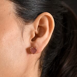 EverTrue Bronzella Collection Premium Tanzanian Natronite 4.90 ctw Earrings in 18K RG Plated Bronze