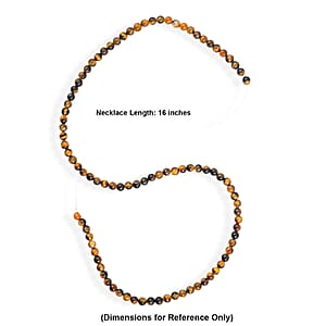 GCS Round Tigers Eye Beaded Strand (16 Inches) 45.50 ctw