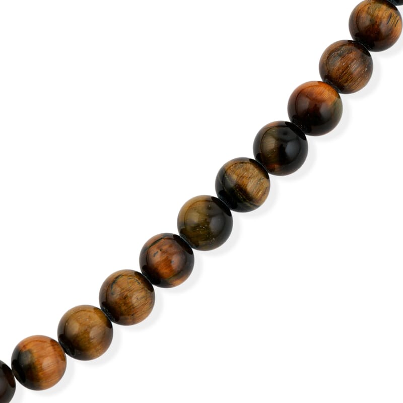 GCS Round Tigers Eye Beaded Strand (16 Inches) 45.50 ctw