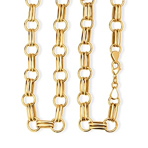 EverTrue Bronzella Collection Link Chain Necklace in 18K YG Plated Bronze 20 Inches 