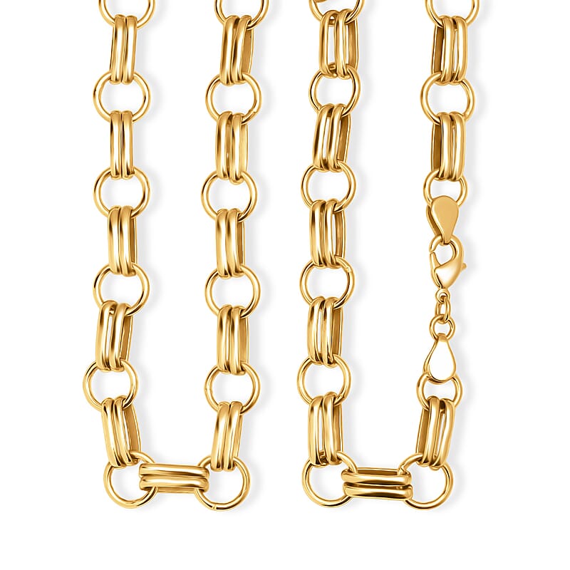 EverTrue Bronzella Collection Link Chain Necklace in 18K YG Plated Bronze 20 Inches